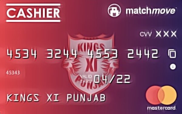a Kings XI Punjab prepaid card